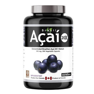 Acai7(Brazil Acai), Acai 20X, 500 Mg, 200 VegCaps