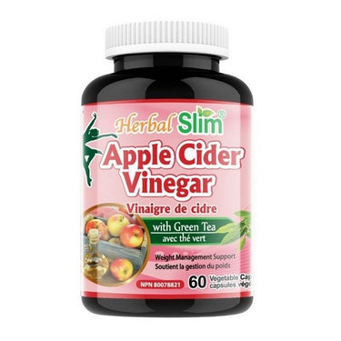 Apple Cider Vinegar Plus Green Tea 60 VegCaps by Herbal Slim