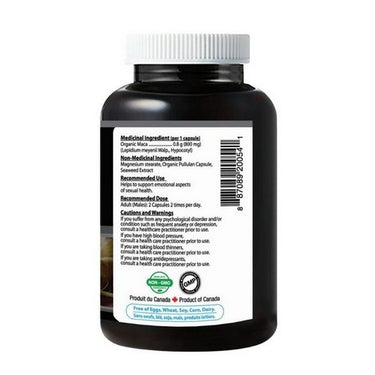 Organic Black Maca Gelatinized 90 VegCaps by InkaMaca