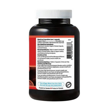 Organic Red Maca Gelatinized 90 VegCaps by InkaMaca