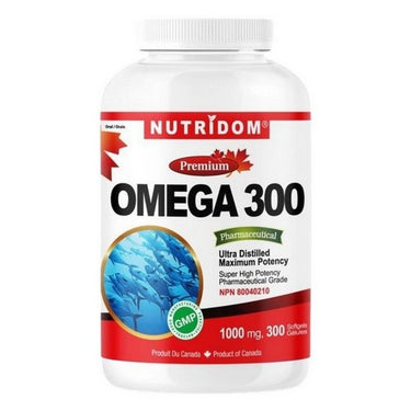 Omega-3 Fish Oil 300 Softgels by Nutridom