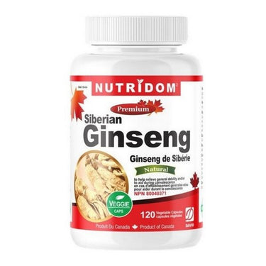 Siberian Ginseng 120 VegCaps by Nutridom