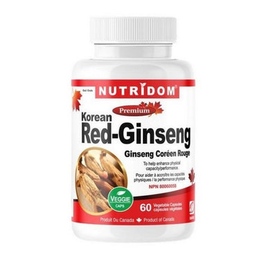 Korean Red(Panax) Ginseng 60 VegCaps by Nutridom