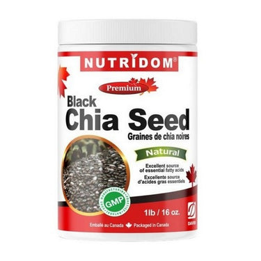 Organic Black Chia Seed 1 Lb by Nutridom