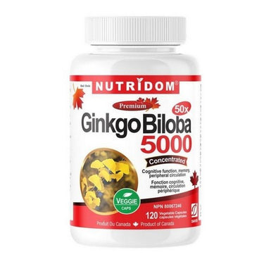 Ginkgo Biloba 5000 120 VegCaps by Nutridom