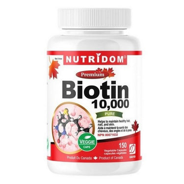 Biotin 10000 150 VegCaps by Nutridom