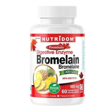 Bromelain Digestive Enzyme Pineapple Supplements 60 VegCaps by Nutridom