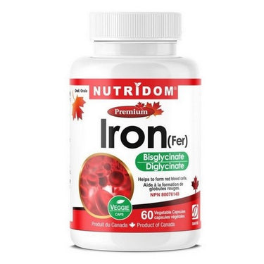 Iron Bisglycinate 60 VegCaps by Nutridom