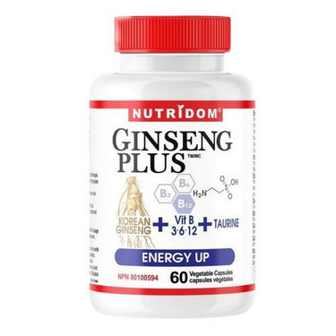Ginseng Plus Energy Up 60 VegCaps by Nutridom