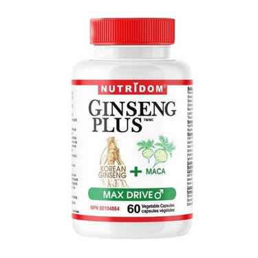Ginseng Plus Max Drive 60 VegCaps by Nutridom
