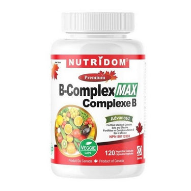 Vitamin B-Complex Max 120 VegCaps by Nutridom