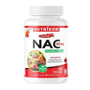 NAC N-Acetyl-L-Cysteine 120 VegCaps by Nutridom