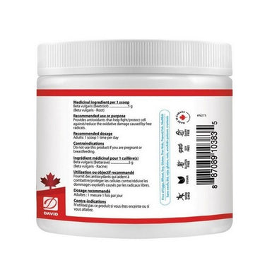 Red Beetroot Powder Organic Sourced 225 Grams by Nutridom