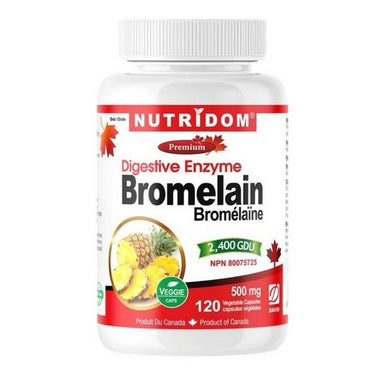 Bromelain 2,400GDU 120 VegCaps by Nutridom
