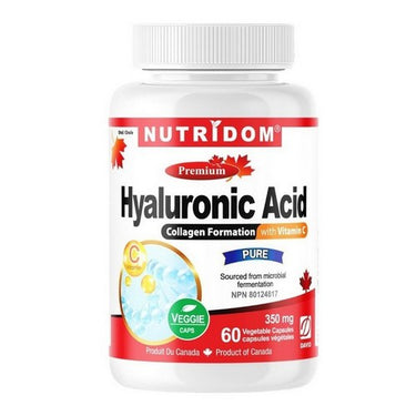 Hyaluronic Acid with Vitamin C 60 VegCaps by Nutridom