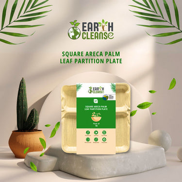 11" Square Arecapalm Leaf Partition Premium 75 Pack by Earth Cleanse