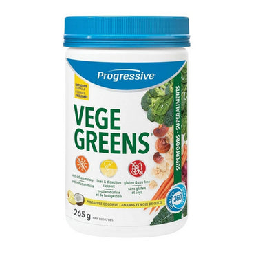 Progressive, Vegegreens Pineapple Coconut, 265 Grams