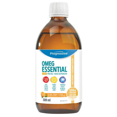 Progressive, Omegessential + D Liquid Orange, 500 Ml