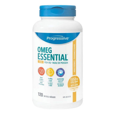 Progressive, Omegessential + D Softgels, 120 Count