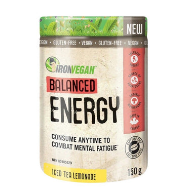 Balanced Energy Iced Tea Lemonade 150 Grams by Iron Vegan