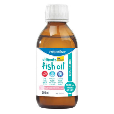 Progressive, Ultimate Fish Oil For Kids Liquid Bubblegum, 200 Ml