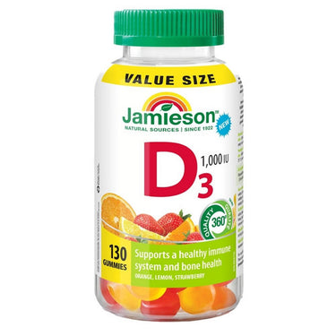 Jamieson Vitamins, Vitamin D 1,000 IU Gummy, 120 Gummies