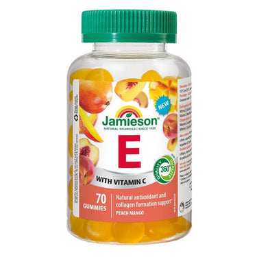 Jamieson Vitamins, Vitamin E 200 IU Gummy, 70 Gummies