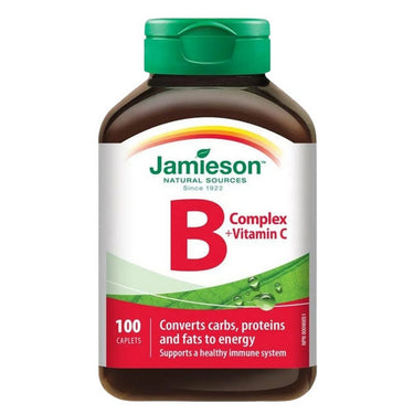 Jamieson Vitamins, B Complex + Vitamin C, 100 Caplets