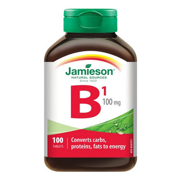 Jamieson Vitamins, Vitamin B1 Thiamine, 100 Mg, 100 Tablets