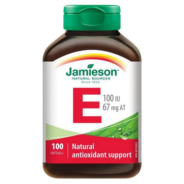 Jamieson Vitamins, Vitamin E 100 IU, 100 Softgels