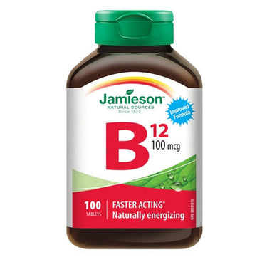 Jamieson Vitamins, Vitamin B12 Methylcobalamin, 100 Mcg, 100 Tablets