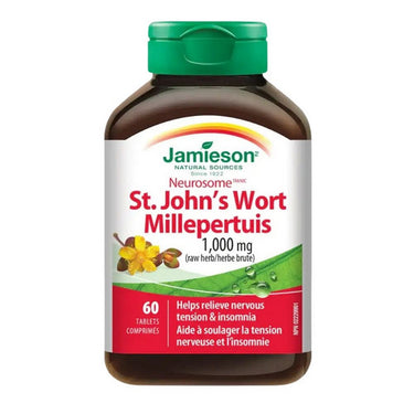 Jamieson Vitamins, Neurosometm St. John's Wort Raw Herb, 1000 Mg, 60 Tablets