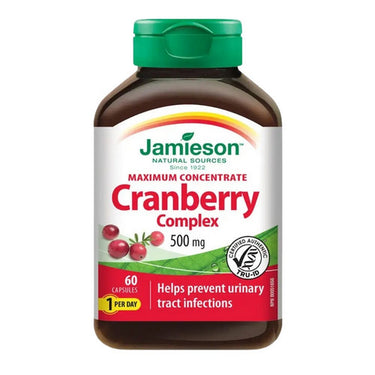 Jamieson Vitamins, Maximum Concentrate Cranberry Complex, 500 Mg, 60 Capsules