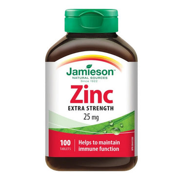 Jamieson Vitamins, Extra Strength Zinc, 25 Mg, 100 Tablets