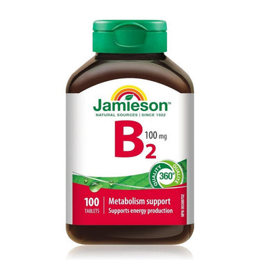 Jamieson Vitamins, Vitamin B2 Riboflavin, 100 Mg, 100 Tablets