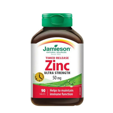 Jamieson Vitamins, Ultra Strength Zinc Timed Release, 50 Mg, 90 Tablets