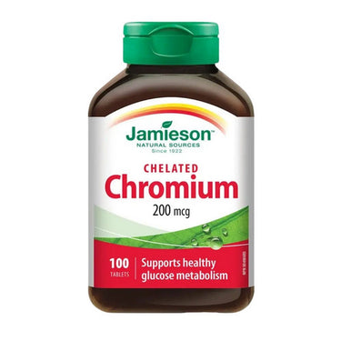 Jamieson Vitamins, Chelated Chromium, 200 Mcg, 100 Tablets