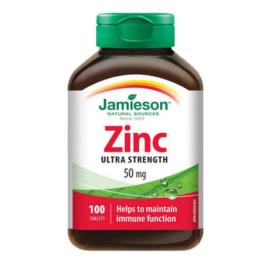 Jamieson Vitamins, Ultra Strength Zinc, 50 Mg, 100 Tablets