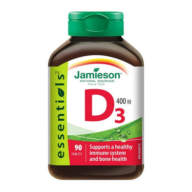 Jamieson Vitamins, Vitamin D3 400 IU, 90 Tablets