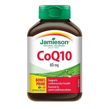 Jamieson Vitamins, COQ10 Bonus Size, 60 Mg, 80 Softgels