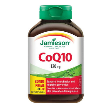 Jamieson Vitamins, COQ10 Bonus Size, 120 Mg, 60 Softgels