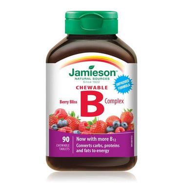 Jamieson Vitamins, Chewable B Complex Berry Bliss, 90 Chews