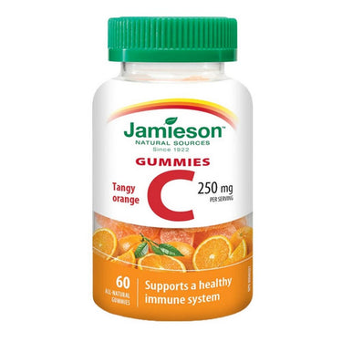 Jamieson Vitamins, Vitamin C Gummies Tangy Orange, 60 Gummies