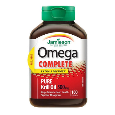 Jamieson Vitamins, Omega Complete Super Krill, 500 Mg, 100 Softgels