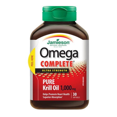 Jamieson Vitamins, Omega Complete Super Krill, 1,000 Mg, 30 Softgels