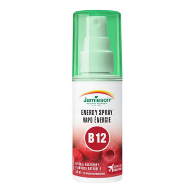 Jamieson Vitamins, Vitamin B12 Energy Spray Natural Raspberry, 500 Mcg, 58 Ml