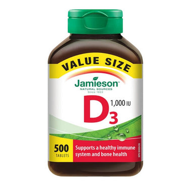 Jamieson Vitamins, Vitamin D3 1,000 IU, 500 Tablets