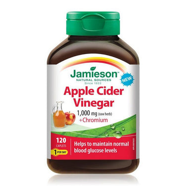 Apple Cider Vinegar Raw Herb + Chromium 120 Caplets by Jamieson Vitamins