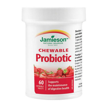 Jamieson Vitamins, Chewable Probiotic Natural Strawberry, 60 Chews