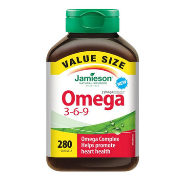 Jamieson Vitamins, Omega 3-6-9 Omega Protect Value Size, 280 Softgels